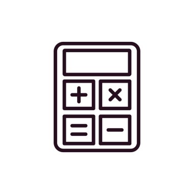 hesap makinesi simgesi vektör illüstrasyonu