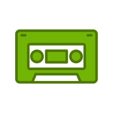 Kaset. Web simgesi basit illüstrasyon