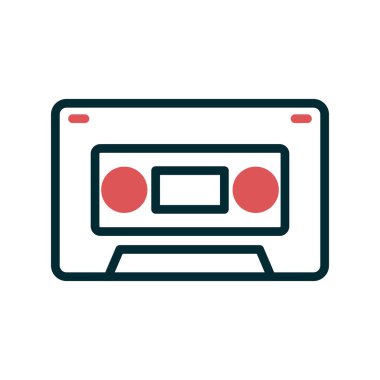 Kaset. Web simgesi basit illüstrasyon