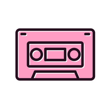 Kaset. Web simgesi basit illüstrasyon