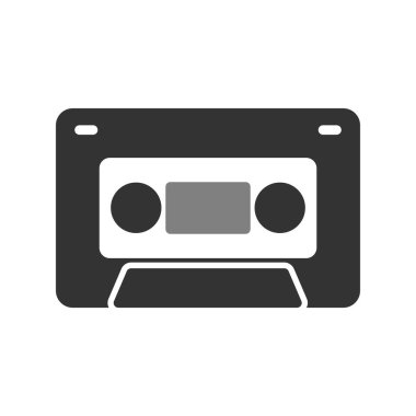 Kaset. Web simgesi basit illüstrasyon