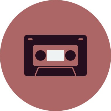 Kaset. Web simgesi basit illüstrasyon