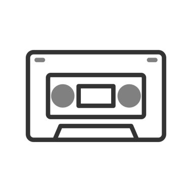 Kaset. Web simgesi basit illüstrasyon