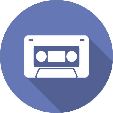 Kaset. Web simgesi basit illüstrasyon