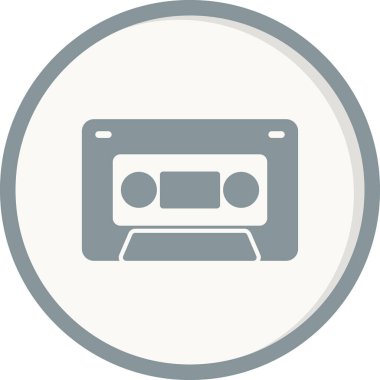 Kaset. Web simgesi basit illüstrasyon