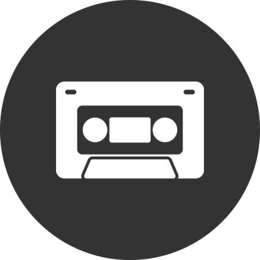 Kaset. Web simgesi basit illüstrasyon