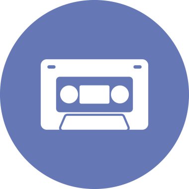 Kaset. Web simgesi basit illüstrasyon