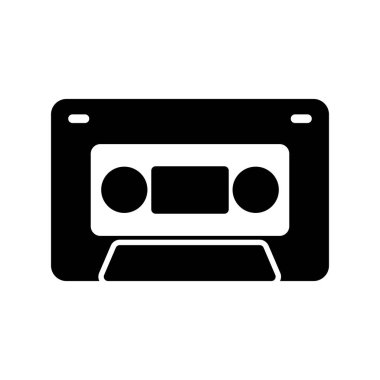 Kaset. Web simgesi basit illüstrasyon