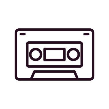 Kaset. Web simgesi basit illüstrasyon