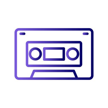 Kaset. Web simgesi basit illüstrasyon