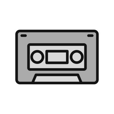 Kaset. Web simgesi basit illüstrasyon