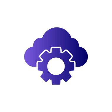 Bulut ağı simgesi. Basit resimleme 