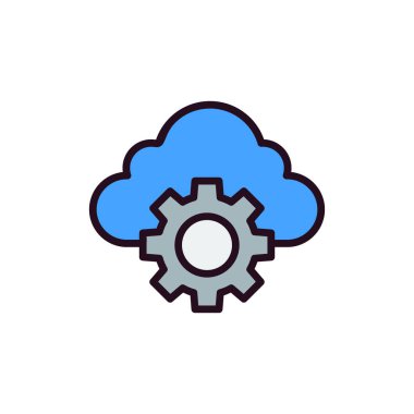 Bulut ağı simgesi. Basit resimleme 