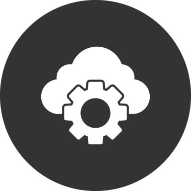 Bulut ağı simgesi. Basit resimleme 