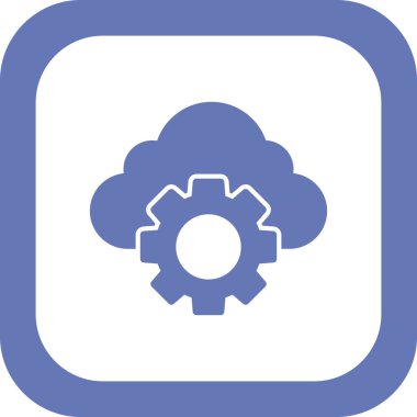 Bulut ağı simgesi. Basit resimleme 