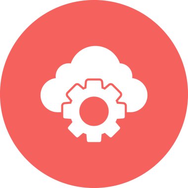 Bulut ağı simgesi. Basit resimleme 