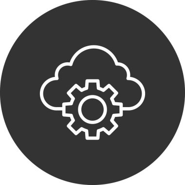 Bulut ağı simgesi. Basit resimleme 