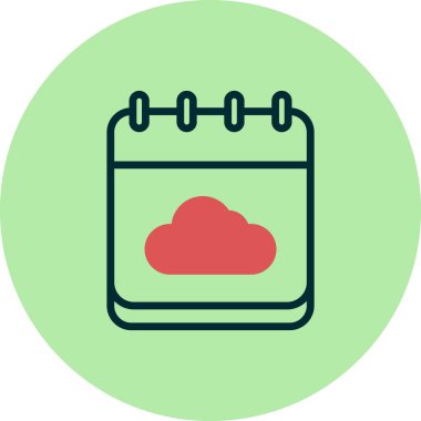 bulut basit simgesi, vektör çizim