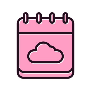 bulut basit simgesi, vektör çizim