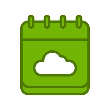 bulut basit simgesi, vektör çizim