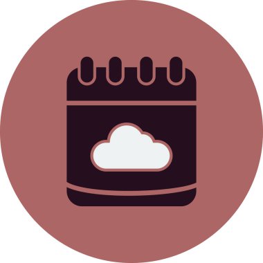 bulut basit simgesi, vektör çizim