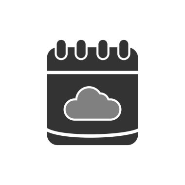 bulut basit simgesi, vektör çizim