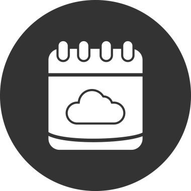 bulut basit simgesi, vektör çizim