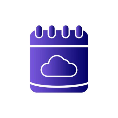 bulut basit simgesi, vektör çizim