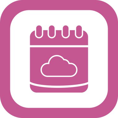 bulut basit simgesi, vektör çizim