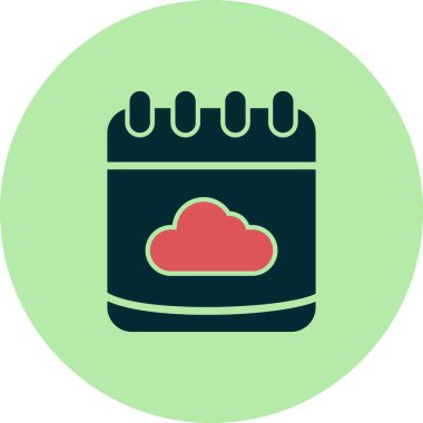 bulut basit simgesi, vektör çizim