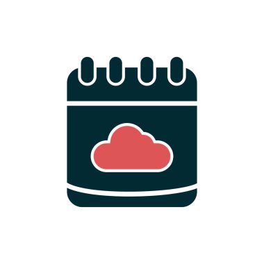 bulut basit simgesi, vektör çizim