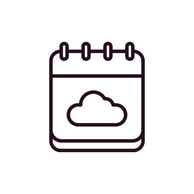 bulut basit simgesi, vektör çizim