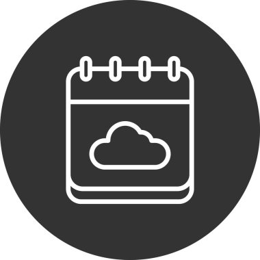 bulut basit simgesi, vektör çizim