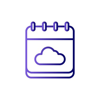 bulut basit simgesi, vektör çizim