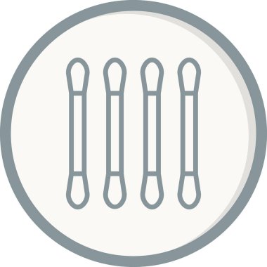 Cotton Buds basit simgesi, vektör illüstrasyonu