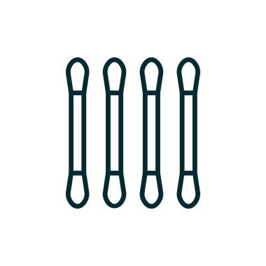 Cotton Buds basit simgesi, vektör illüstrasyonu