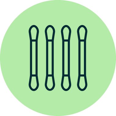 Cotton Buds basit simgesi, vektör illüstrasyonu