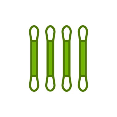 Cotton Buds basit simgesi, vektör illüstrasyonu