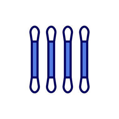 Cotton Buds basit simgesi, vektör illüstrasyonu