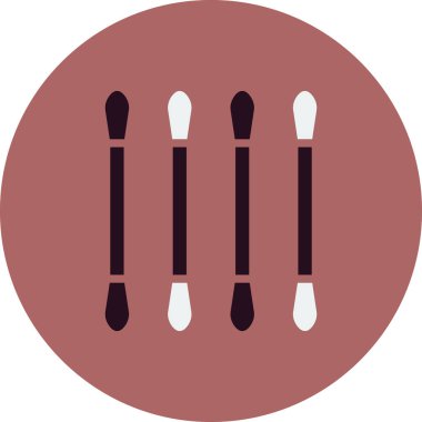 Cotton Buds basit simgesi, vektör illüstrasyonu