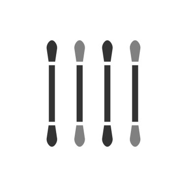 Cotton Buds basit simgesi, vektör illüstrasyonu