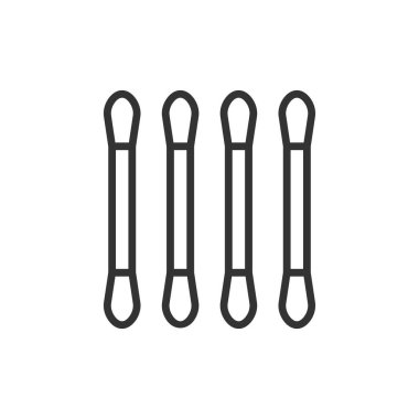 Cotton Buds basit simgesi, vektör illüstrasyonu