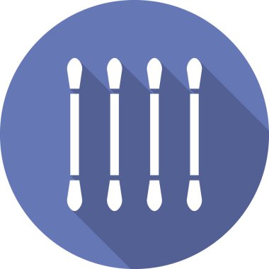 Cotton Buds basit simgesi, vektör illüstrasyonu