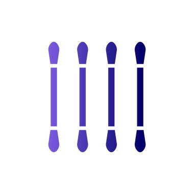 Cotton Buds basit simgesi, vektör illüstrasyonu