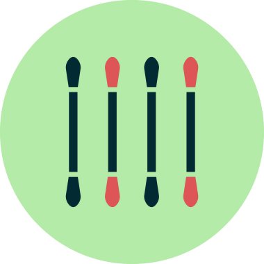 Cotton Buds basit simgesi, vektör illüstrasyonu