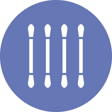 Cotton Buds basit simgesi, vektör illüstrasyonu
