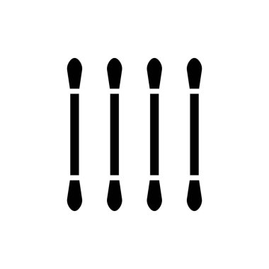 Cotton Buds basit simgesi, vektör illüstrasyonu