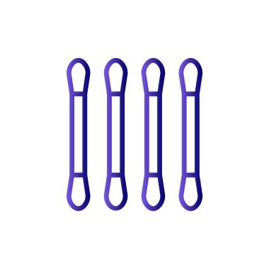 Cotton Buds basit simgesi, vektör illüstrasyonu