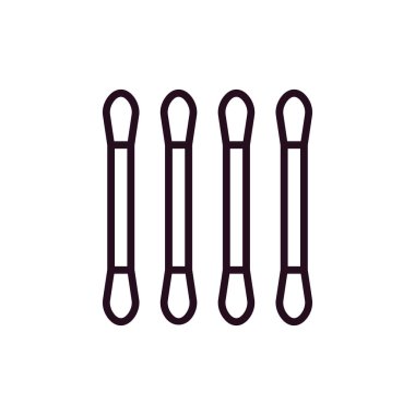 Cotton Buds basit simgesi, vektör illüstrasyonu