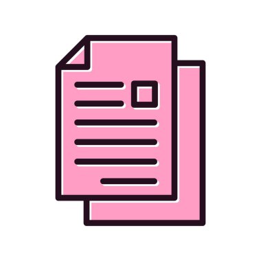 Belge. Web simgesi basit tasarım